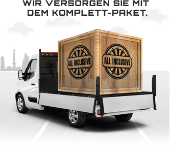 Wir versorgen Sie mit dem Komplett-Paket.